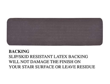 Stair Treads Collection Skid Slip Resistant Brown Carpet Stair Treads Set of 7 (7 in x 24 in), Brown - color: Brown, size: 7 Pcs - 7"x24"