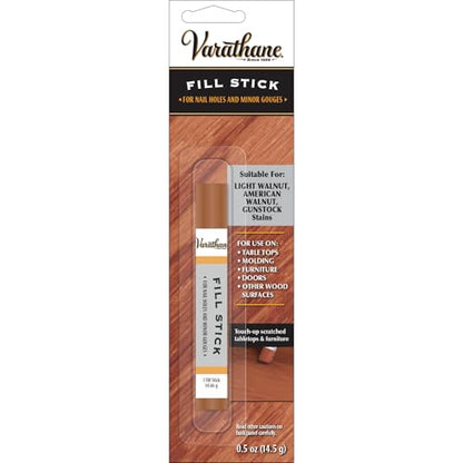 Varathane Wood Fill Stick, .5 oz, Light Walnut/American Walnut/Gunstock - color: Light Walnut/American Walnut/Gunstock