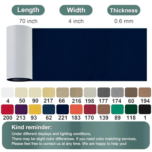 Linen Canvas Repair Tape, 4×63 Inches Navy Blue Waterproof Self-Adhesive Patch for Outdoor Gear, Durable Fabric Tape for Boat Covers,Couch,Tents, Sofas, Sun Shades, Awnings,Lounge Chairs - color: Navy Blue