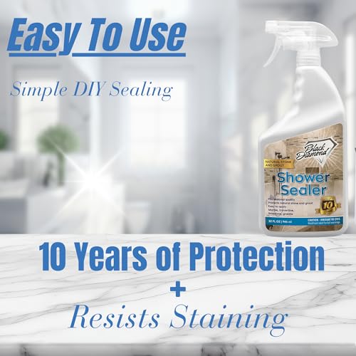 Natural Stone and Grout Penetrating Shower Sealer. Marble, Granite Travertine, Limestone. Protects Making Them Easy to Clean. Works Also on Grout in Tile, Ceramic, and Porcelain. 1-Quart - style: 32 Fl Oz (Pack of 1)