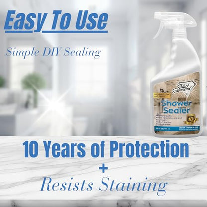 Natural Stone and Grout Penetrating Shower Sealer. Marble, Granite Travertine, Limestone. Protects Making Them Easy to Clean. Works Also on Grout in Tile, Ceramic, and Porcelain. 1-Quart - style: 32 Fl Oz (Pack of 1)