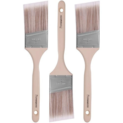Paint Brush, 2IN Stain Brushes for Painting Walls House Touch-Ups,Furnitures and Fence Staining, Wooden Handle Masonry Paintbrush(3 Packs) - size: 2 inch