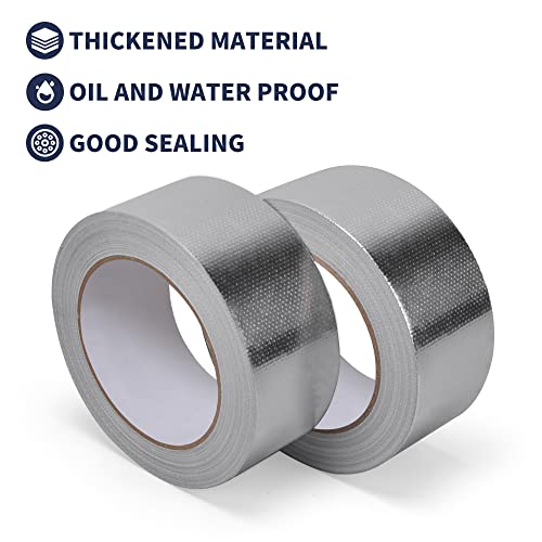 TAPEBEAR Heat Shield Tape Aluminized Fiberglass Cool Tape 3inch x 65Yards, Self-Adhesive Reflective Thermal Barrier Tape Heat Resistant for Air Dryer Vent, HVAC, Heating Unit, Auto, Pipe, 196Ft - size: 3inch x 65yard
