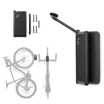 Feedback Sports | Velo Hinge 2.0 (Single) Pivoting Swivel Bike Wall Mount | Vertical Bicycle Hanger | Garage Fold Away Bike Hook | Road, Gravel, Mountain Bike Compatible