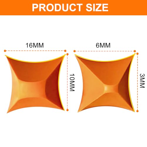 That Silicone Tool, Caulking Tool, Caulk Remover Tool, Orange Silicone Seam Tool Kit(3/6/10/16mm), Effective Grout Spreader for Kitchen, Bathroom, Window (4size)