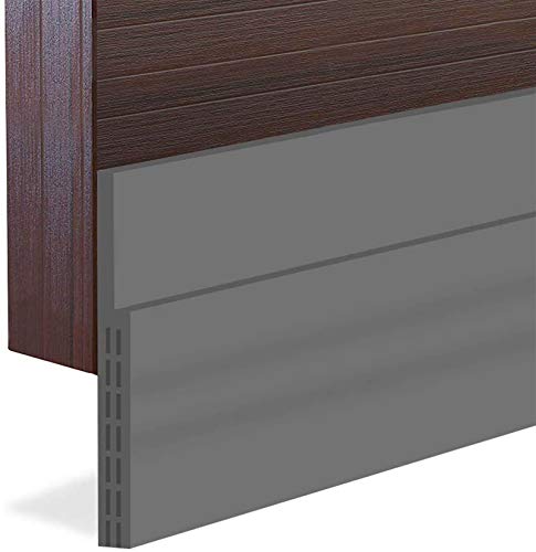 [New Upgrade] Huge Gap Door Draft Stopper, 3.4" W Widened Door Sweep Seal Gap Up to 1.8" for Interior & Exterior Doors - Keeping Draft, Noise, Dust and Unwanted Animals Out,3.4" W x 39" L,Grey - size: Grey