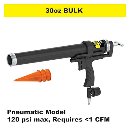 Albion Engineering AB30 Mid-Handle Air-Powered Steel Bulk Caulking Gun, 120 PSI Air Drive, 30 oz - style: Bulk Dispensing