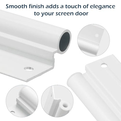 Screen Door Lower Hinge Leaf for Andersen Screen Doors Aluminum White Screen Door Hinge (2 Pack) - size: Screen Door Lower Hinge Leaf