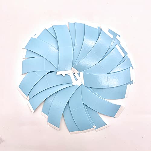 Eumos 40pcs Double Sided Wig Tape Waterproof Lace Front Tape for Wigs Adhesive Tape Strong Hold Clear Wig Tape for Lace Wigs Toupee Hairpiece - color: Blue40 piece