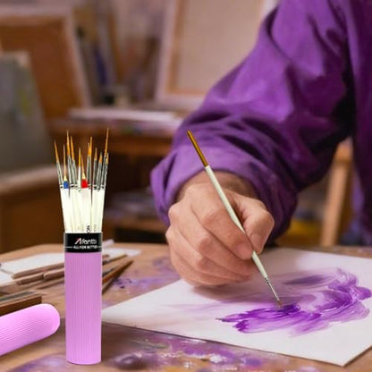 15 Pcs Detail Fine Paint Brushes Micro Mini Tiny Artist Paintbrush Set | Ultra Fine Point Tip | for Miniature Acrylic Script Liner Oil Watercolor Nail Art Painting