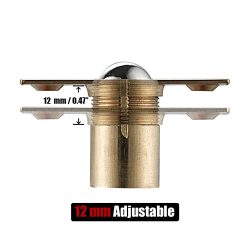 JQK Closet Ball Catch Door Hardware, Stainless Steel Catch Adjustable with Strike Plate, Gold Finish 2 Pack, HBC100-BG-P2 - color: Gold, size: 2 Pack