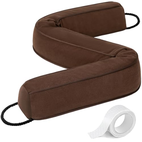 Comfyanno 38” Weighted Under Door Draft Stopper, Fits Front, Bedroom, Interior Door, Easy to Install, Block Cold Air Draft from Bottom Door, 2.2lb, Fits Door Gap up to 3”, Brown - color: Brown, size: 38 Inch