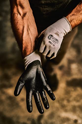 Gorilla Grip Work Gloves, Never Slip Maximum Grip All-Purpose, Gloves for Men, Superior Grip, Polymer Palm - size: X-Large, style: 5 Pairs