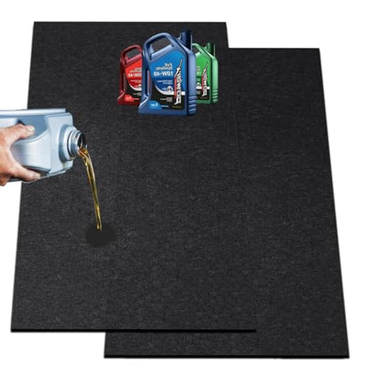 Oil Spill Mat, 29 * 36in Garage Floor Mat for Under Car, Absorbent Oil Pad, Waterproof Backing Protects Floor(2 Pack) - size: 29*36in（2Pack)