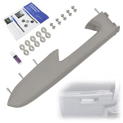 22818466 Front Left Driver Side Door Panel Armrest Repair Kit with Door Release Handle Below Armrest (17 Inch) Gray Compatible with 2010-2014 Chevrolet Chevy Silverado/GMC Sierra 1500 2500HD 3500HD - color: Gray