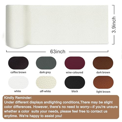 Leather Repair Tape,3.9 x 63 Inches Self Adhesive Leather Repair Patch,Vinyl Leather Repair Kit for Furniture,Couches,Car Seats,Sofas,Office Chairs,Beige - color: Beige, size: 3.9*63inch
