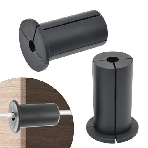 EASYEAH 2pc Starlink Cable Grommet 1" Silicone Waterproof Wall Hole Pass Through Split Cable Bushings for TV Wire Ethernet Cord, Starlink Cable Routing Kit Accessories, 52.5mm/2.07" Ht, Black - color: Black-2, size: 1 in Dia x 2.07 in H