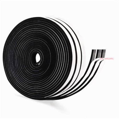 Black Foam Weather Stripping 1/4 Inch W x 1/8 Inch T,Single Sided Foam Tape for Door and Window，AC Seal,High Density Foam Insulation Strip,Soundproof and Closed Cell Weatherstrip 3 Roll(Total 50 Feet) - size: 1/4In x 1/8In x 50Ft
