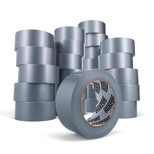 Lockport Bulk Silver Duct Tape - 24 Roll Multi Pack - 30 Yards x 2 Inch - Duct Tape Heavy Duty Waterproof - Bulk Pack for B2B, Home Use, DIY, Repairs and Packing Tape - size: 24-Pack (30 Yards x 2 Inch)