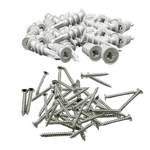 Dicio Wall Anchors for Drywall Heavy Duty and Screws Kit 300 pcs self Drilling sheetrock Anchors for Drywall for TV Wall Mount and Picture Hanging - color: 300 PCS