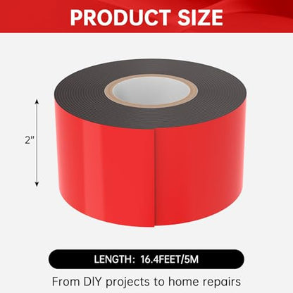 1pcs 16.4ft x 2in Double Sided Adhesive Tape Heavy Duty, Acrylic Foam Two Sided Mounting Tape, Mounting Strong Adhesive Waterproof Foam Double Stick, for Car Home Decor Indoor and Outdoor - size: 16.4ft x 2in (1pcs)