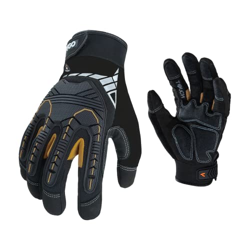 Vgo... 2-Pairs Safety Work Gloves, Mechanics Gloves, Impact Gloves, Anti-Vibration Gloves, Rigger Gloves, Heavy Duty (S, Black, SL8849IP) - color: Black-regular, size: Small (2 Pairs)