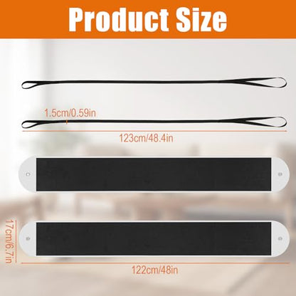 2 Pcs Heavy Duty Furniture Sliders with Pull Straps, Large Appliance Moving Mats for Carpet and Hardwood Floor, Pull Furniture Slides,Moving Furniture Gliders 48 Inch Long Furniture Movers