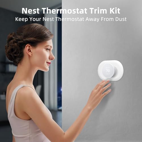 Compatible with Google Nest Thermostat 2020 Wall Plate Cover, Nest Thermostat Trim Kit, Nest Thermostat Wall Plate Cover, Easy Installation - Snow （2 Pack） - color: 2 Pack Snow