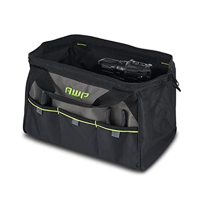 AWP Tool Bags, Premium Tool Bag, Black, Durable Tool Tote, for Professionals and Contractors - size: 15 Inch, style: Tool Bag