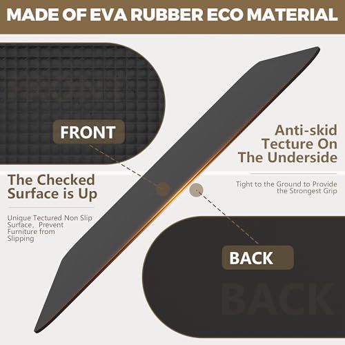 Non Slip Recliner Pads For Hardwood Floors, Recliner Floor Protector Keep Recliner From Sliding, Recliner Slide Stoppers, Under Recliner Mat, Furniture Pad For Recliner, Recliner Gripper,Recliner Grip - size: Square-BLack