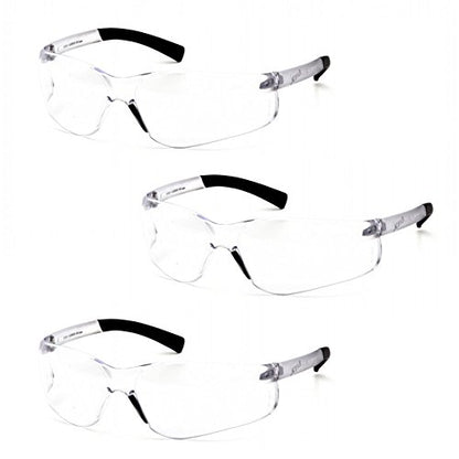 Pyramex Ztek Bifocal Reader Safety Glasses with Clear Lens S2510R25 (3 Pair) (+2.5 Lens) - size: +2.5 Lens