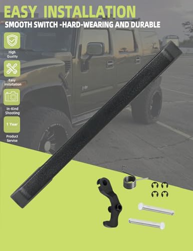 Rear Tailgate Handle Compatible with Hummer H2 2003 2004 2005 2006 2007 2008 2009 Accessories Parts Replaces 15135441 Black Latch Handle Repair Kit 1 PCS