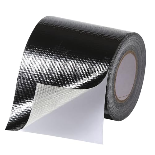 RV Awning Repair Tape: 3" x 30FT Black Fabric Heavy Duty Waterproof Patch Kit for Sail Tent Boat Cover Outdoor Repair