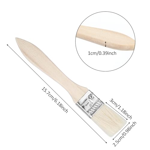 10PCS Paint Brush, 1 Inch Paint Brushes with Natural Bristle, Wooden Paint-Brush Set for Stain, Varnish, Glue, Composite Wall and Home DIY, Small Paintbrushes for Walls and Furniture