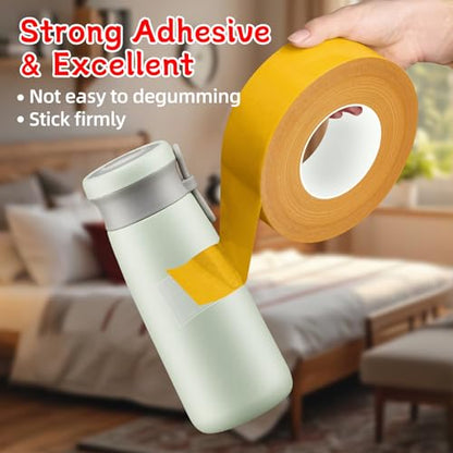 Double Sided Tape Heavy Duty,2" X 66 Ft,High Tack Strong Wall Adhesive With Fiberglass Mesh,Super Sticky Resistente Clear Strong Mounting Tape For Crafts,Carpet,Picture - size: 66 feet x 0.01 inches x 0.01 inches