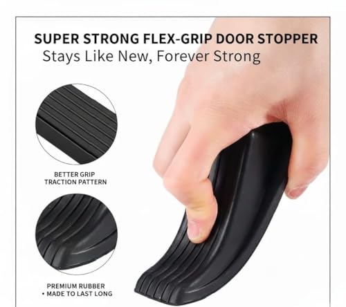 Door Stop for Bottom of Door, Non-Slip Security Door Stopper for Carpet