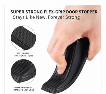 Door Stop for Bottom of Door, Non-Slip Security Door Stopper for Carpet