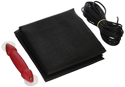 Prime-Line P 7541 Screen Door Repair Kit with Rolling Tool – Replace Screen on Windows or Patio Doors, 48” x 84” Charcoal Fiberglass Screen Cloth (1 Kit)