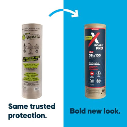 Trimaco X-Board Pro Heavy Duty Temporary Surface Protection, 1 roll, 38-inch x 100-feet