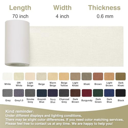Gheeidau Canvas Repair Tape 4×70 Inch Waterproof Self-Adhesive Fabric Repair Patch for Repairing Boat Covers,Tents,Patio Umbrellas,Car Seats,Luggage,Sofas.(White) - color: White
