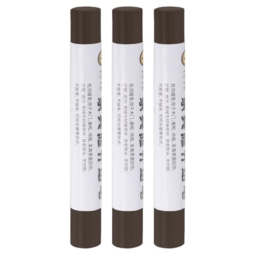 uxcell Furniture Repair Crayons, 3Pcs - Wood Wax Filler Stick, Furniture Markers Touch Up - for Scratches Holes Tables Desks Wooden Floors Cover Ups, Coffee Black - color: Coffee Black