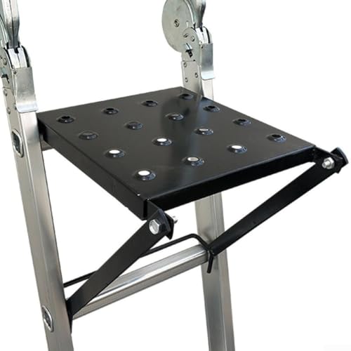 Ladder Work Platform Anti-Slip Ladder Accessories Step Ladders Extension Ladders Work Stand System Ladder Tray For Painters And Tools Holds 330 Pound 11.8 * 10.62”