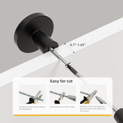 goldenwarm 30 Pack Matte Black Cabinet Knobs for Kitchen Hardware Handles Round Dresser Drawer Knob for Closet Bifold Modern Cabinets Pulls,1.27 Inch - color: Black