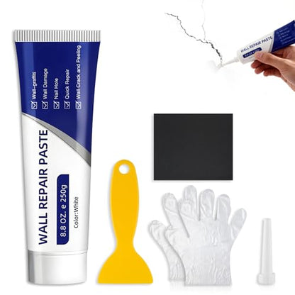 Drywall Repair Kit, Wall Mending Agent, Wall Patch Repair Kit with Scraper, Simple Filling of Wall Holes＆Efficient Crack Repair