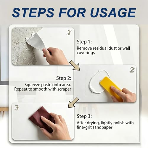 Drywall Repair Kit,Wall Surface Repair Spackle with Scraper, Fast Dry Wall Hole Filler for Cracks & Small Holes, Easy Home Wall Patch Kit