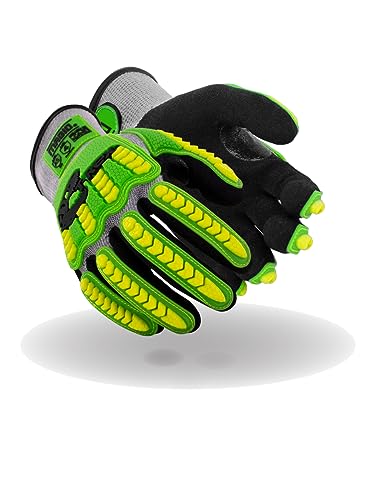 MAGID T-REX ANSI A5 Lightweight Sandy Nitrile Palm Coated Impact Gloves, 1 Pair, Size 9/Large, TRX441 - size: 9/Large, style: 1 Pair
