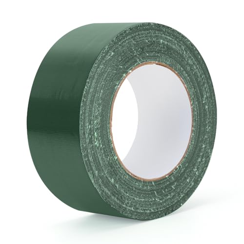 Green Duct Tape Heavy Duty Waterproof, 40 Yards X 2 Inch, 9 Mils Thickness Strong Adhesive Sticky, No Residue, Easy Tear by Hand for Home Repairs Indoor Outdoor Crafts Packing HVAC and Construction - color: Green 2 Inches Width, size: 40 Yards/Roll X 1 Ro