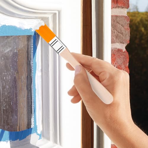 YGAOHF 25 Pcs Small Paint Brushes for Touch Up, Chip Paint Brushes for Walls, 1/2 Inch Trim Painting Brush with Wooden Handle, Cabinets, Fences, Edge Painting Tool