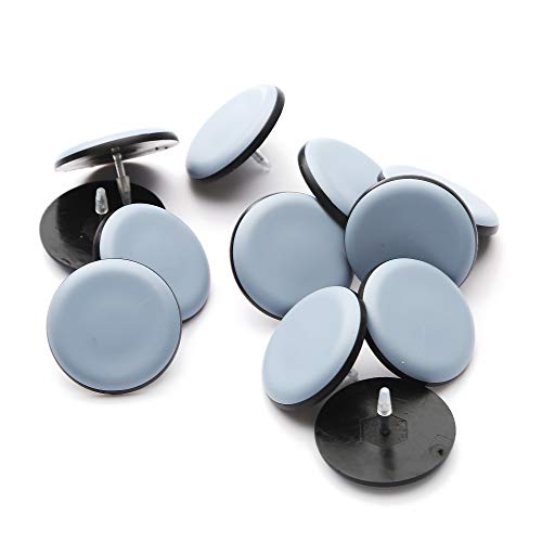 Furniture Glides Sliders-Furnigear PTFE (Teflon) Chair Leg Movers Sliders for Carpet and Hardwood Surface - Move Your Furniture Easily & Safely - Best Floor Protector (1-1/2", 12pack) - color: Grayish Blue, size: 1-1/2"-12pack