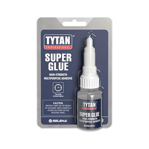 TYTAN Professional Super Glue 0.7 oz (20g) 1 Pack – Fast Dry Clear Cyanoacrylate Adhesive – Strong Instant Bond for Plastic, Metal, Wood, Rubber & More – Precision Nozzle